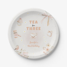 Tea for Three Birthday Invitation for Girls Pappteller