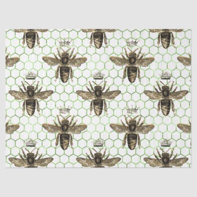 Tea Garden Bee Series Design 27 Tissue Paper Seidenpapier (Vorderseite)