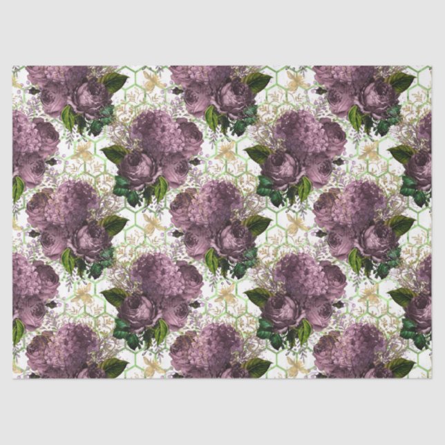 Tea Garden Bee Series Design 28 Tissue Paper Seidenpapier (Vorderseite)