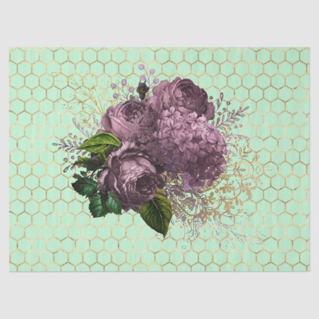 Tea Garden Bee Series Design 32 Seidenpapier (Vorderseite)