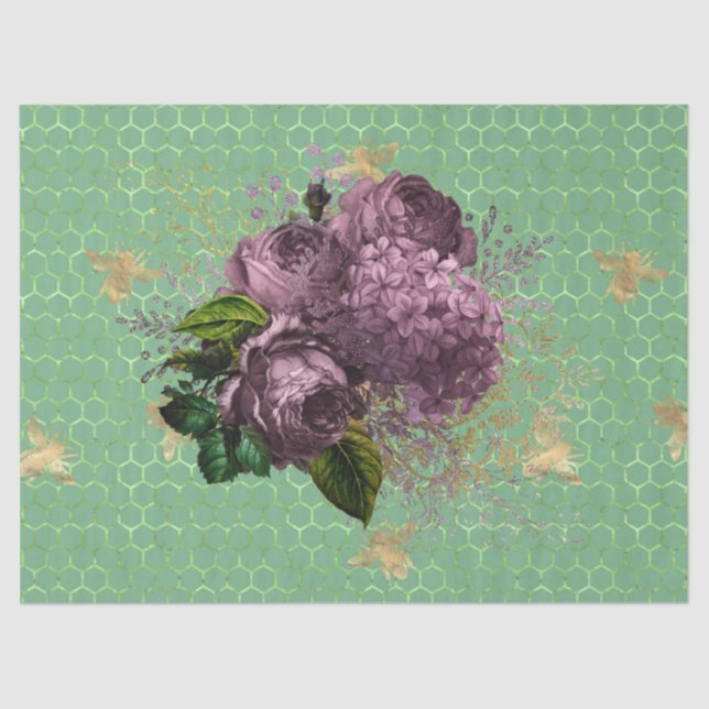 Tea Garden Bee Series Design 36 Seidenpapier (Vorderseite)