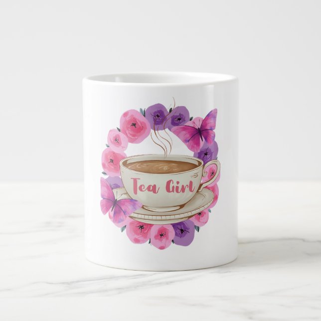Tea Girl Specialty Mug Jumbo-Tasse (Vorderseite)