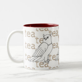 Tea Hand gezeichnet Owl Zweifarbige Tasse