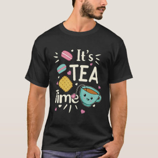 Tea Kawaii Teacup Cookies Macarons Tee Py