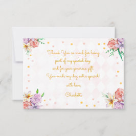 Tea Kindergeburtstag Dankeskarte