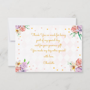 Tea Kindergeburtstag Dankeskarte