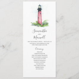 Tea Length Wedding Program Lighthouse Programm