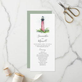 Tea Length Wedding Programs Lighthouse Programm