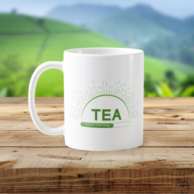 Tea Lover Good Morning Green Mug Kaffeetasse (Von Creator hochgeladen)