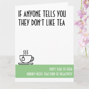 Tea Lover's Large Green Birthday Card Karte