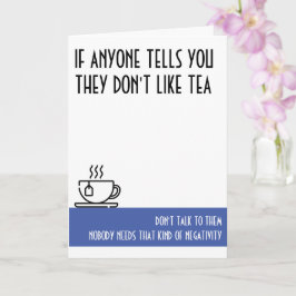 Tea Lover's Standard Blue Birthday Card Karte