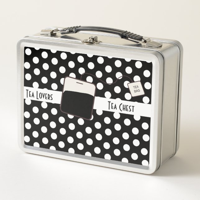 Tea Lovers Tee Brust Metall Brotdose (Vorderseite)