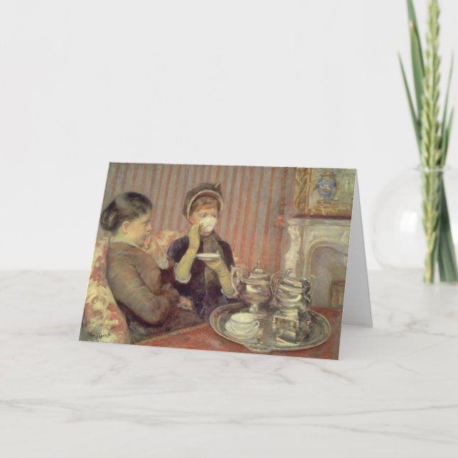 Tea, Mary Cassatt Karte (Vorderseite)