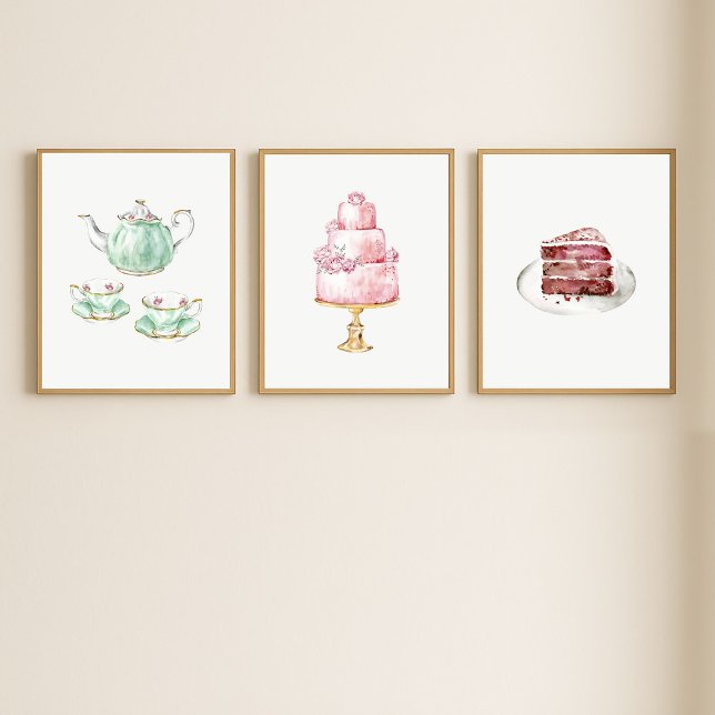 Tea Party 3 Print Wall Art Set (Von Creator hochgeladen)