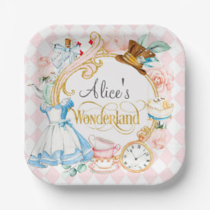 Tea Party Alice im Wunderland Geburtstag Pappteller
