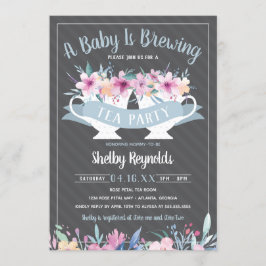 Tea Party Baby Dusche Einladung