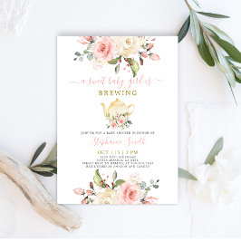 Tea Party Baby Dusche Einladung