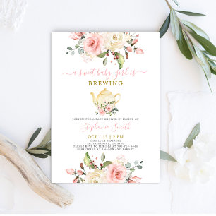 Tea Party Baby Dusche Einladung