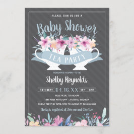 Tea Party Baby Dusche Einladung
