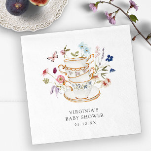 Tea Party Baby Shower Papier Servietten