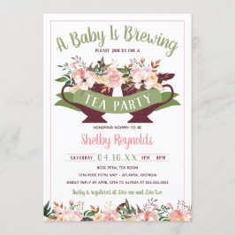 Tea Party Boho Kinderdusche Einladung