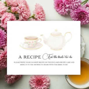Tea Party Brautbad-Rezept Begleitkarte