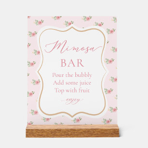 Tea Party Brautparty Mimosa Bar Acrylschild