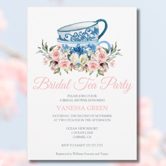Tea Party Bridal Dusche Einladung (Von Creator hochgeladen)