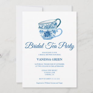 Tea Party Bridal Dusche Einladung