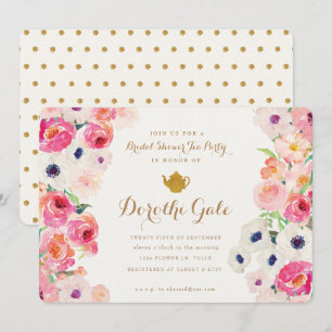 Tea Party Bridal Dusche Einladung