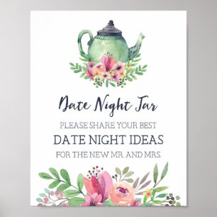 Tea Party Date Night Ideen Brautparty Spiel Poster