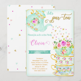 Tea Party Einladung zum Geburtstag