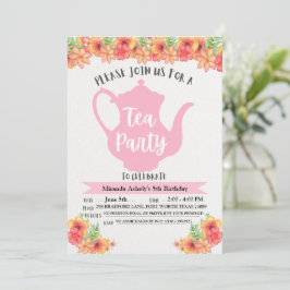 Tea Party Einladungen für Mädchen