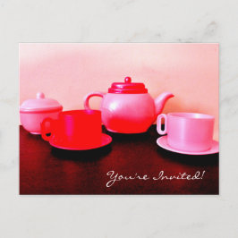 Tea-Party Einladungspostkarte