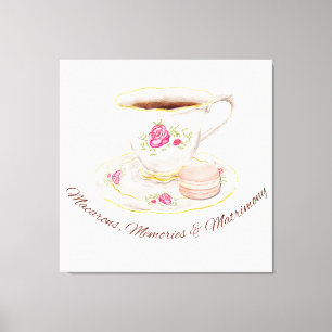 Tea Party Elegante Brautparty Junggesellinnenabsch Leinwanddruck