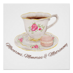 Tea Party Elegante Brautparty Junggesellinnenabsch Poster