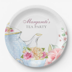 Tea Party Florenz Elegant Personalisiert Pappteller