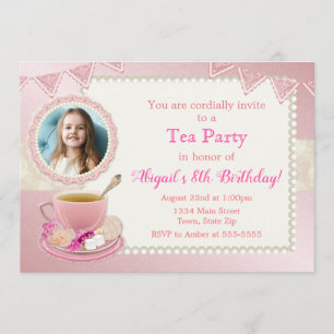 Tea Party Geburtstagseinladung Little Girl Einladung