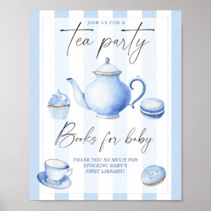 Tea-Party-Junge-Baby-Baby-Party-Bücher fürs Baby Poster