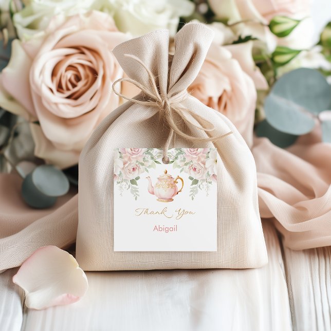 Tea-Party-Junggesellinnenabschied Geschenkanhänger (Tea Party Bridal Shower Favor Tags)