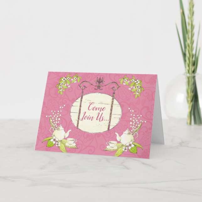 Tea-Party Karte (Vorderseite)