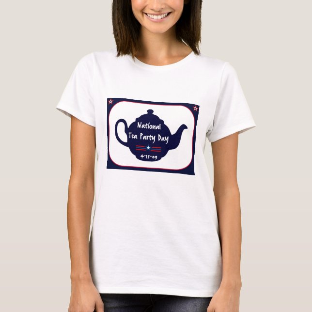 Tea Party Kommerzieller T - Shirt (Vorderseite)