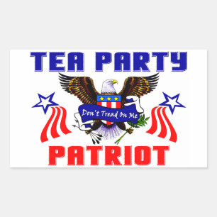 Tea Party Patriot! Rechteckiger Aufkleber