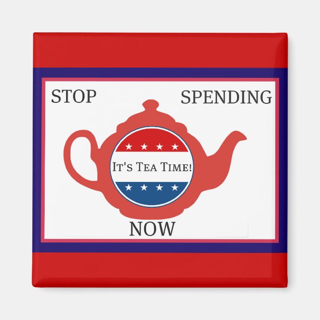 Tea Party Political Magnet (Vorne)