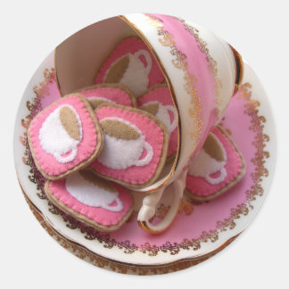 Tea Party! Runder Aufkleber