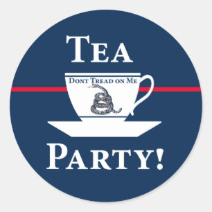 Tea Party! Runder Aufkleber