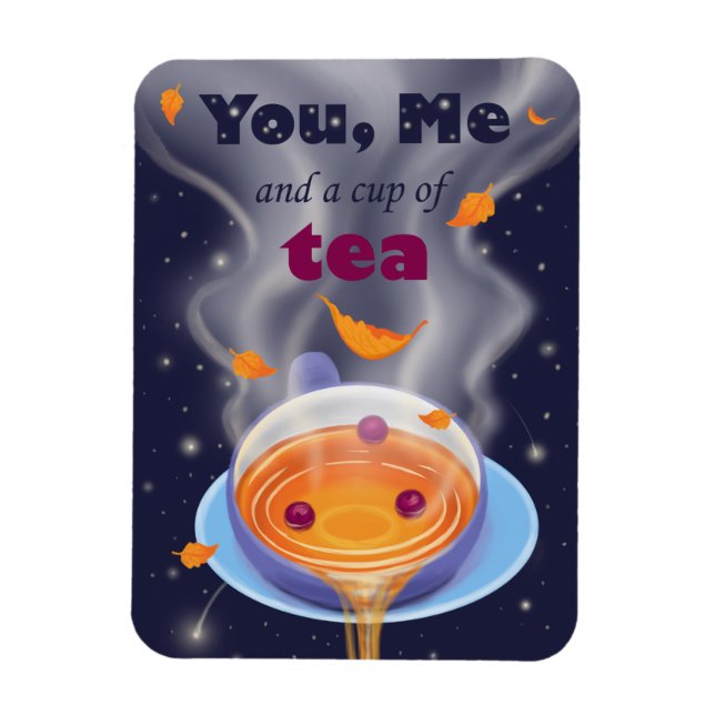 Tea Party Tea Cup Tea Time Magnet (Vertikal)