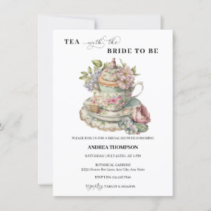 Tea-Party Tee-Brautparty Einladung
