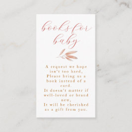 Tea Party Watercolor Floral Rosa Baby Shower Begleitkarte