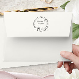 Tea Party Wedding Bridal Round Rücksendeadresse Gummistempel